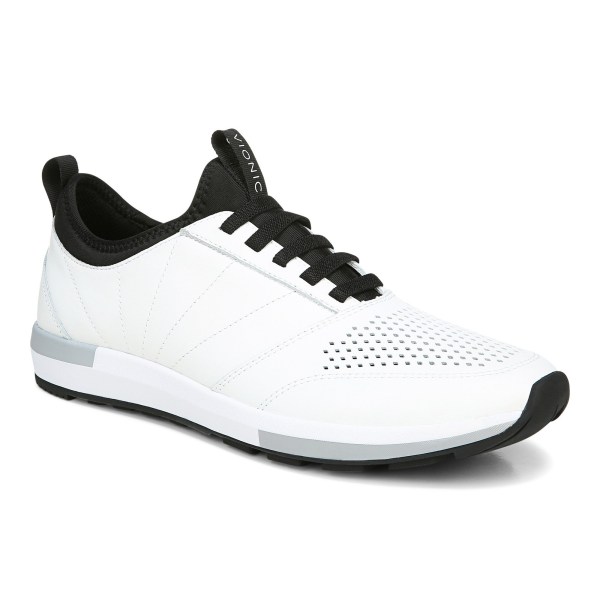 Vionic Trainers Ireland - Trent Sneaker White - Mens Shoes For Sale | ESMYQ-4962